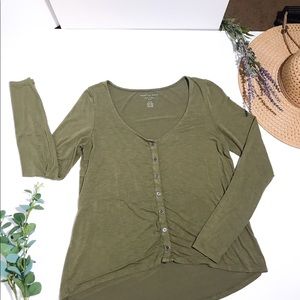 American Eagle Soft & Sexy Slub Button Up Small